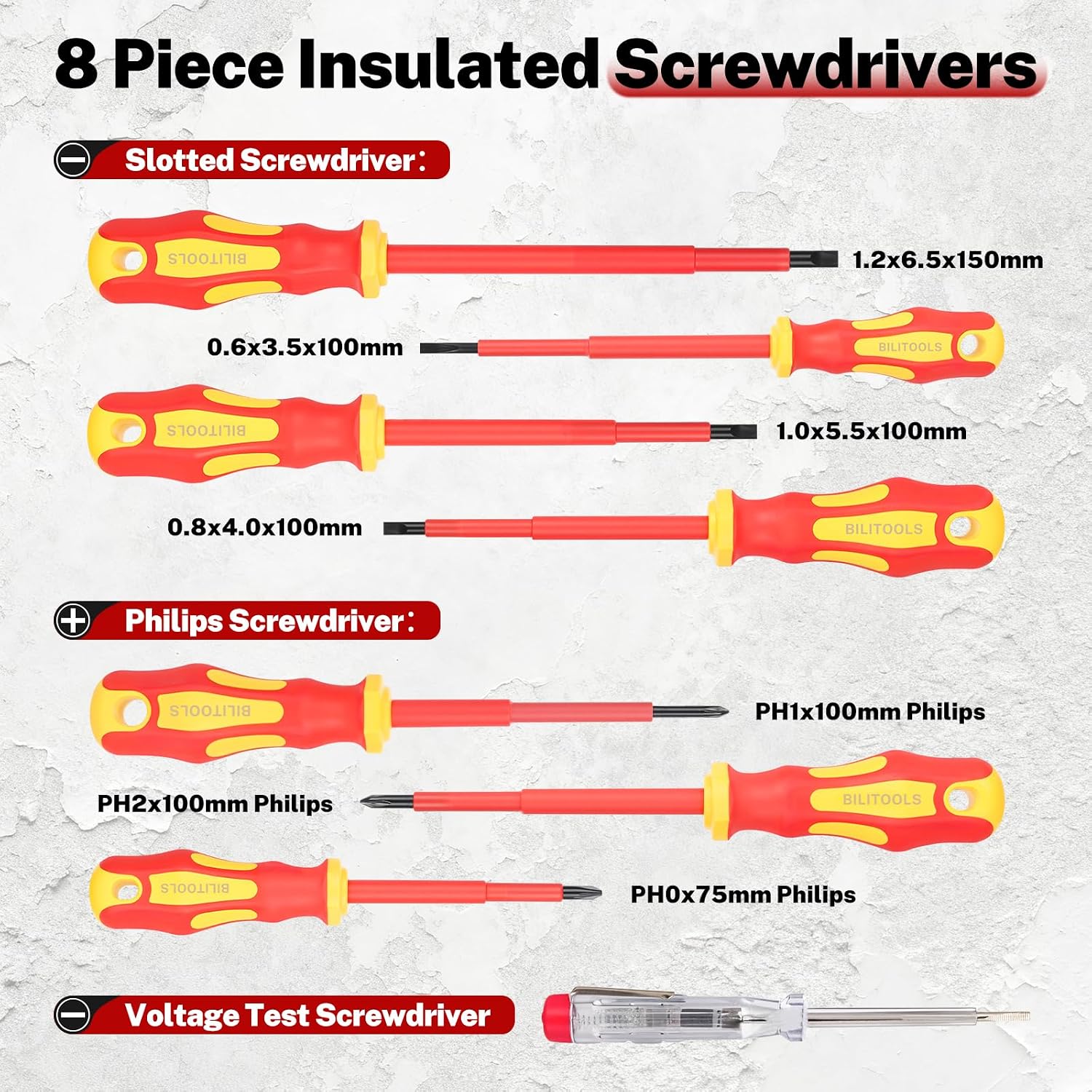 1000V Insulated Electrician Tools Set — view 4