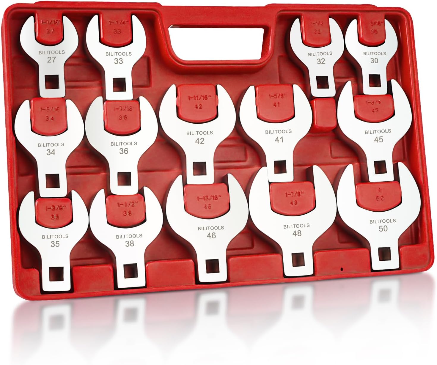 14PCS 1/2" Drive Jumbo Crows Foot Wrench Set — view 2