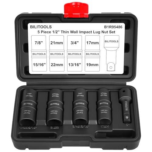 5pc Flip Lug Nut Socket Set