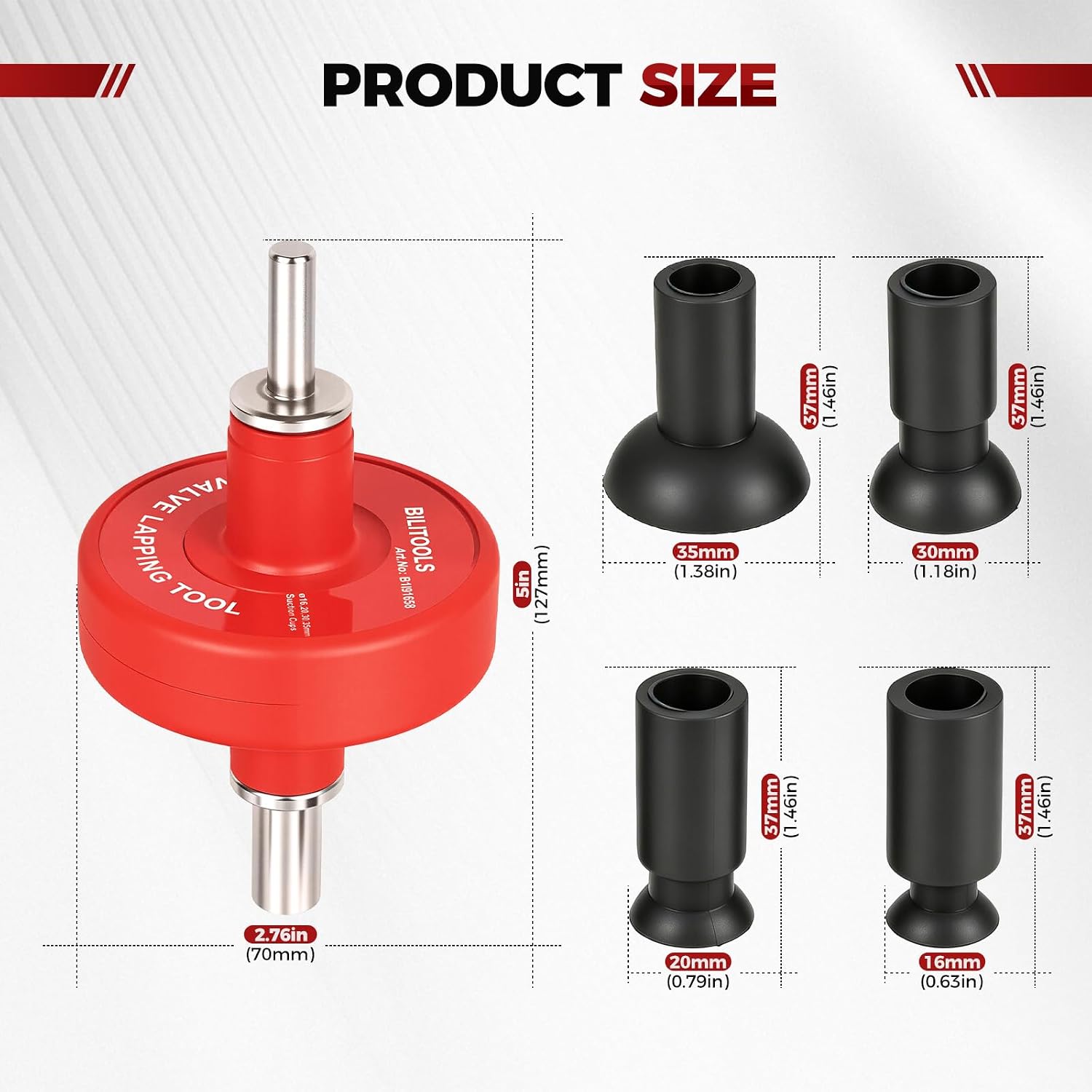 5PC Valve Lapping Tool Kit — view 3
