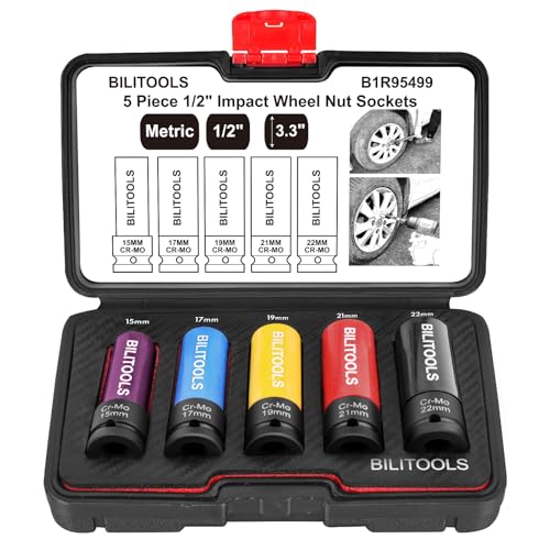 5pcs 1/2’’ Drive Impact Lug Nut Socket Set