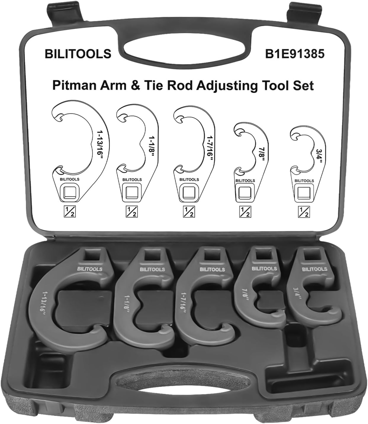 5PCS Tie Rod Adjusting Tool Set for Steering Linkage Systems — view 2