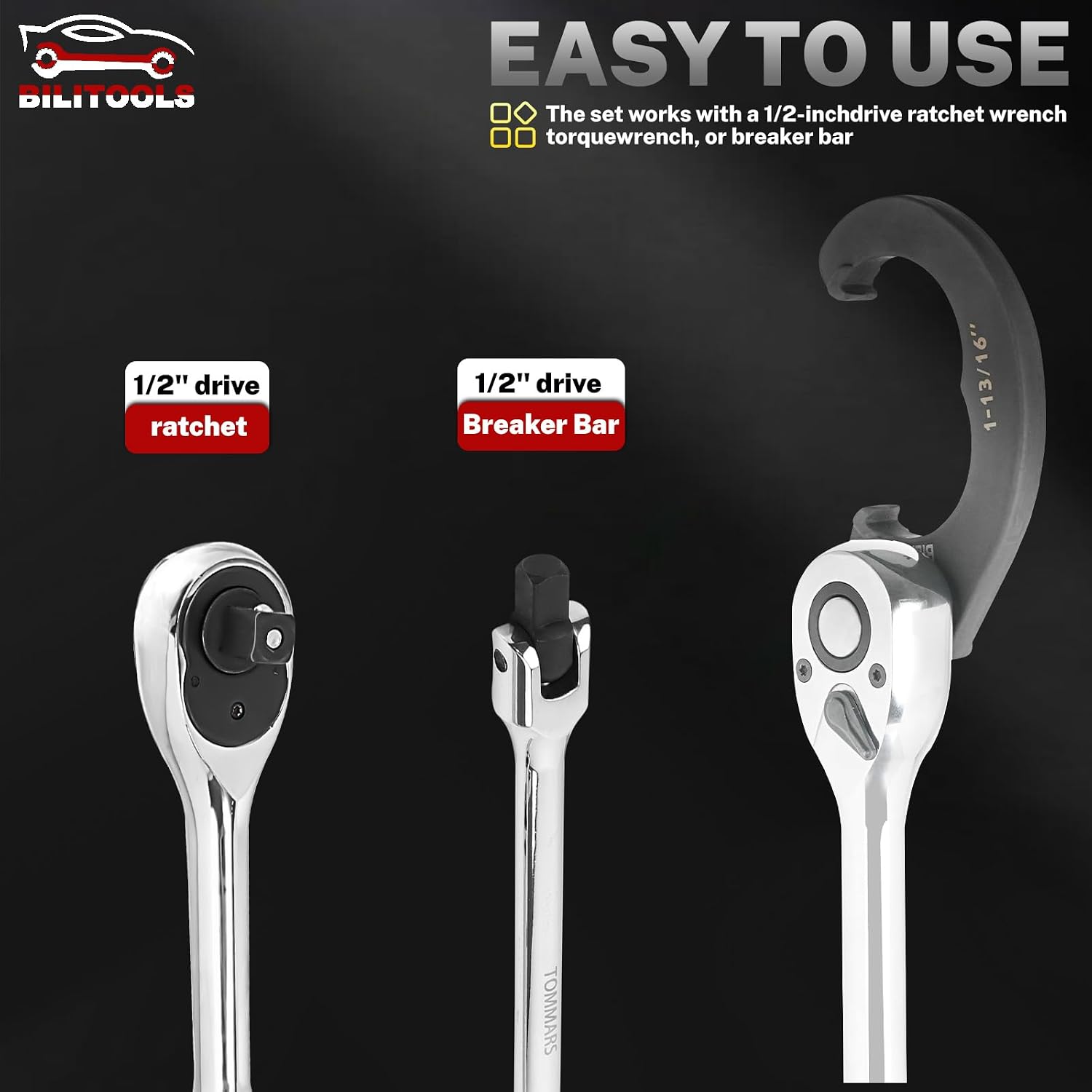 5PCS Tie Rod Adjusting Tool Set for Steering Linkage Systems — view 4
