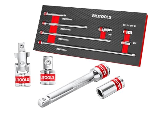 7Pcs 1/4 inch Drive Socket Extension Set