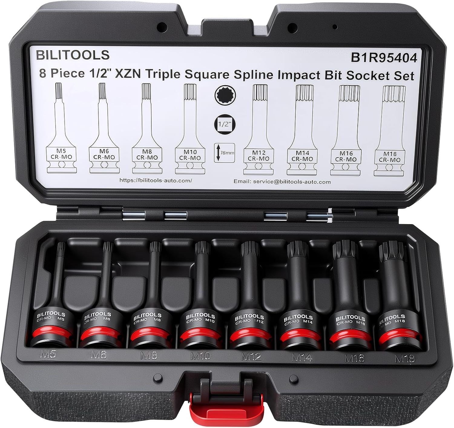 8Pcs Impact XZN Triple Square Bit Socket Set — view 2