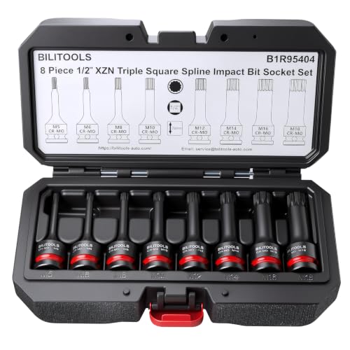 8Pcs Impact XZN Triple Square Bit Socket Set
