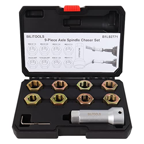 10-Piece Axle Spindle and Wheel Stud Thread Chaser Set