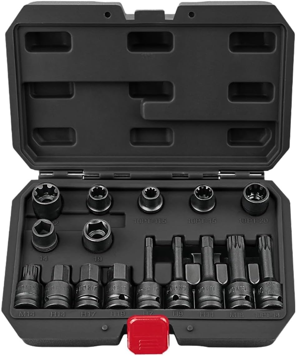 16 PCS Impact Brake Caliper Socket Set 1/2" Drive — view 2