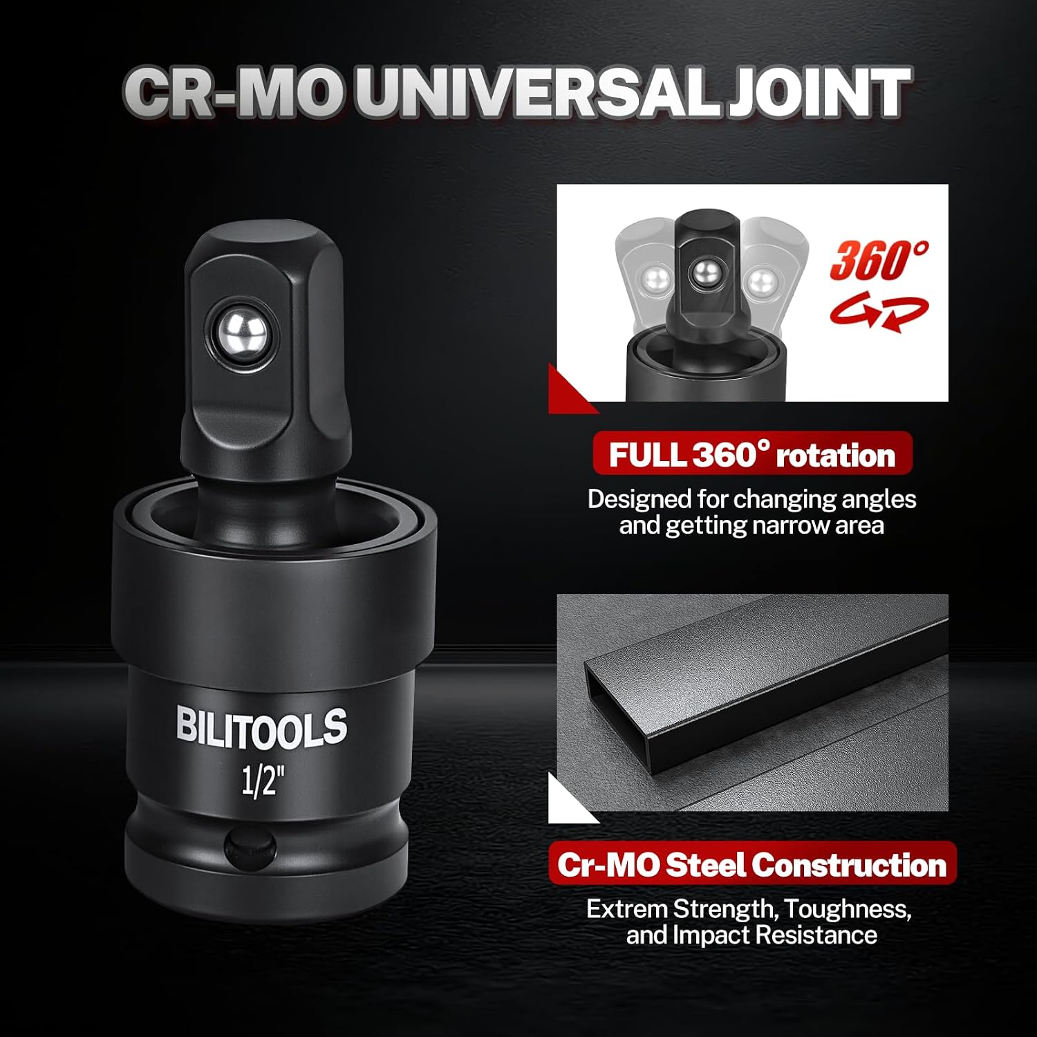 17-Piece Impact Socket Adapter Set with U-Joints & Reducers — view 4