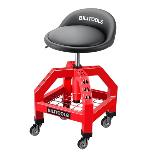 330 LBS Rolling Shop Stool with Wheels