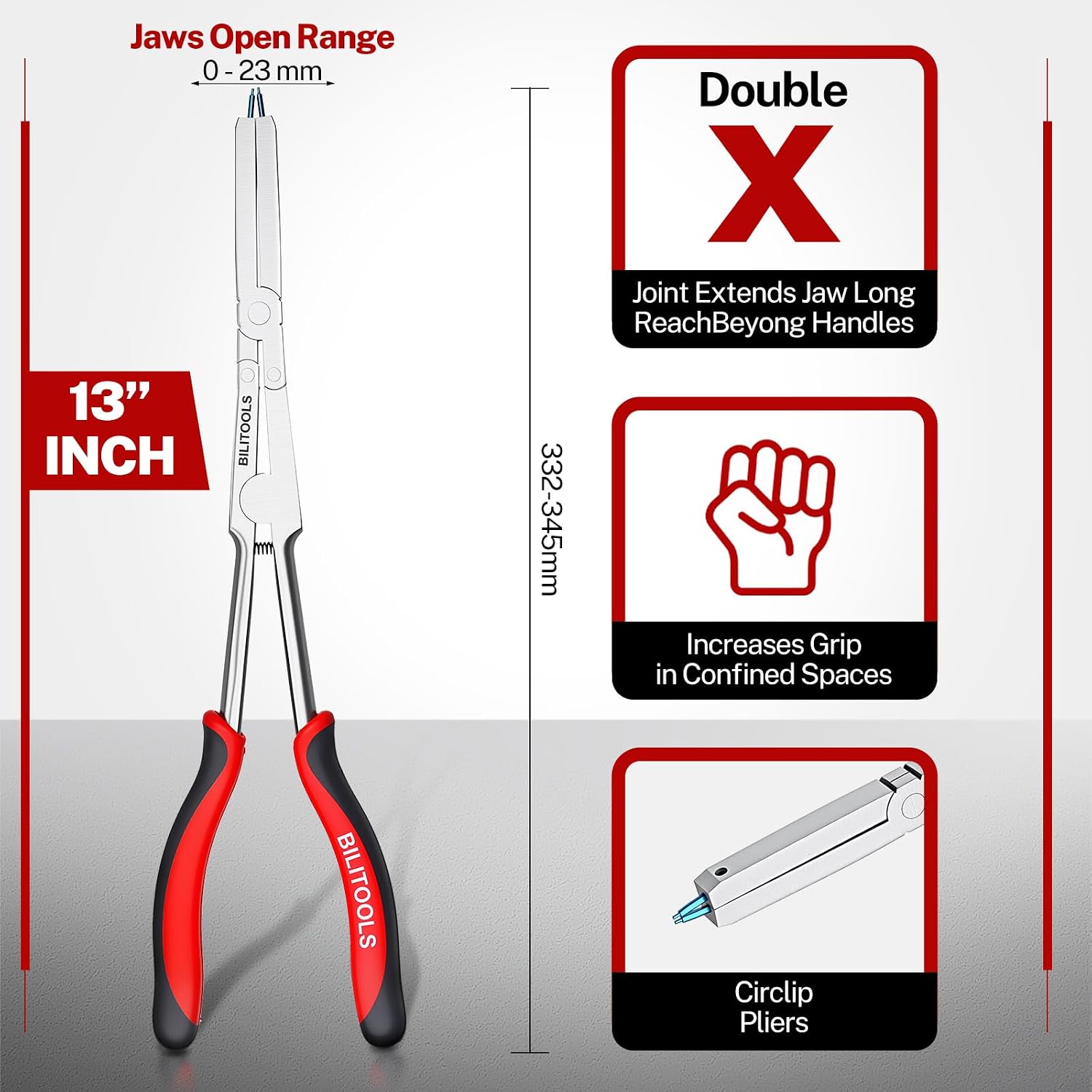 13" Long Reach External Snap Ring Pliers — view 3