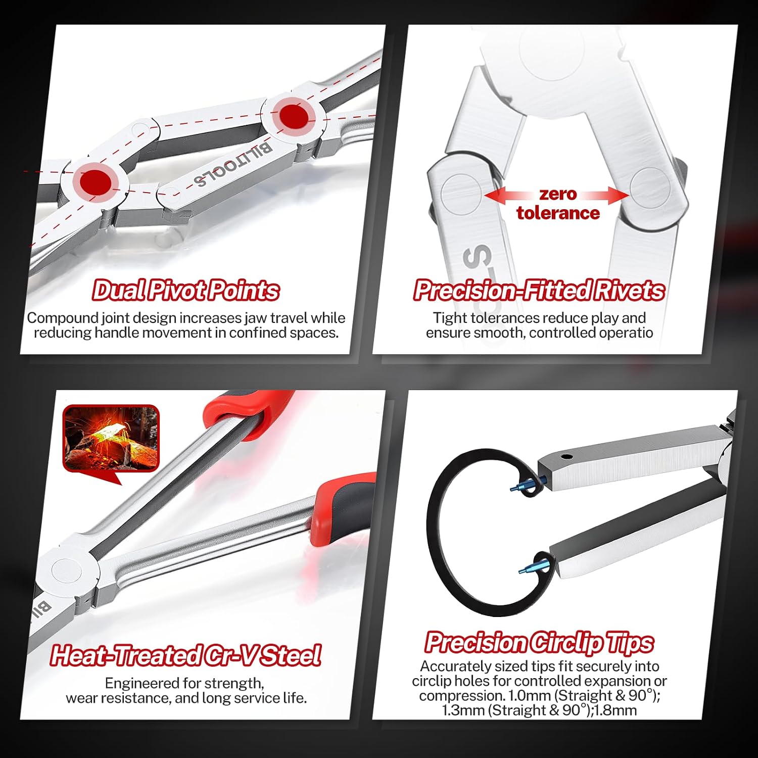 13" Long Reach External Snap Ring Pliers — view 4