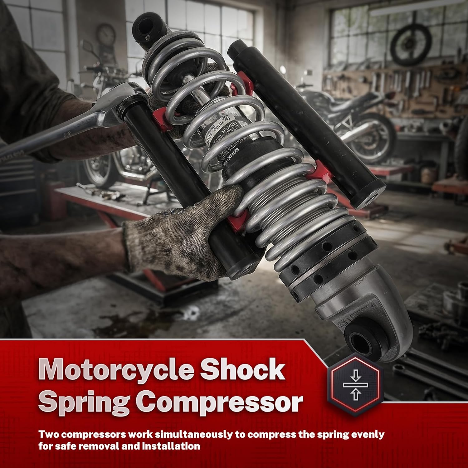 Motorcycle Shock Spring Compressor Set — view 3