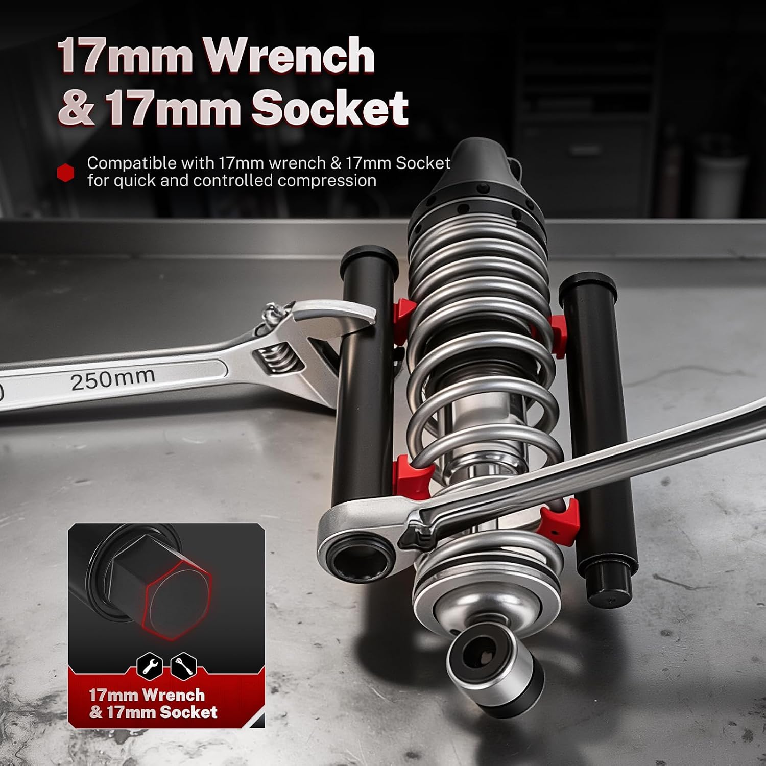 Motorcycle Shock Spring Compressor Set — view 4