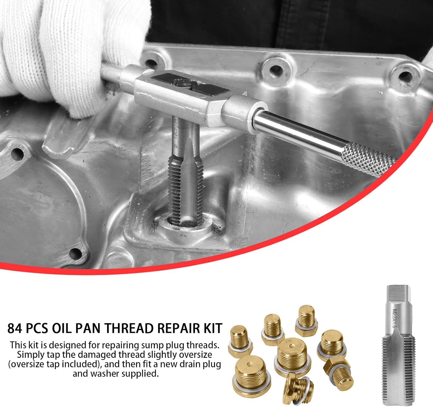 84-Piece Oil Drain Plug Repair Kit — view 3