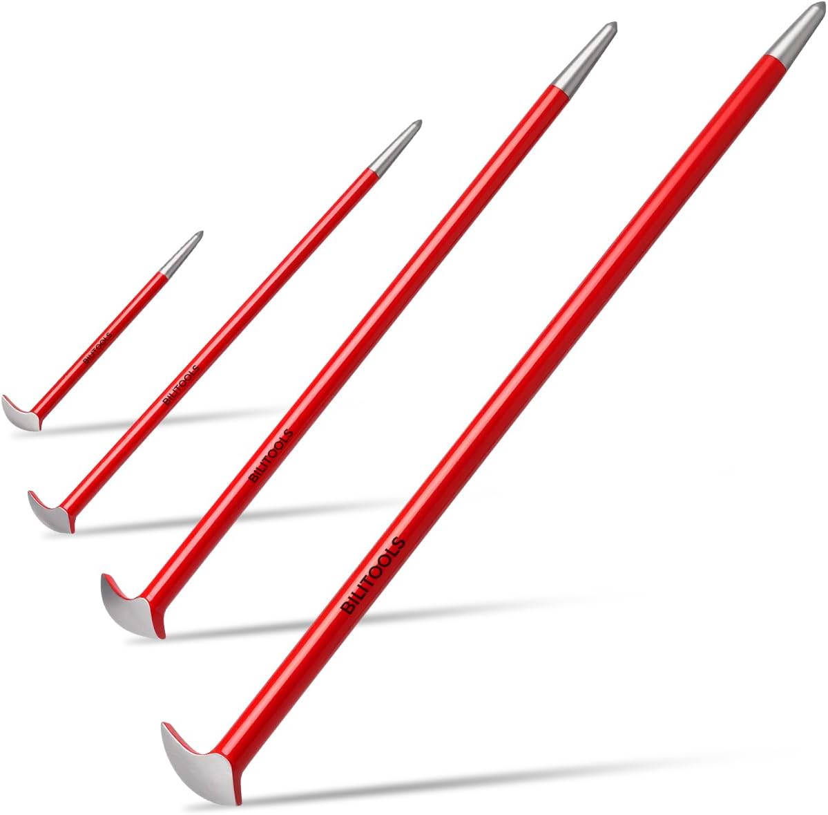 4-Piece Heavy Duty Rolling Head Pry Bar Set — view 2