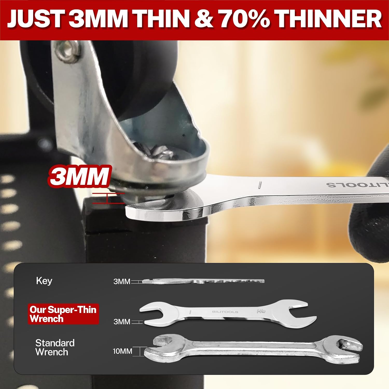 Super-Thin Open End Wrench Set — view 4